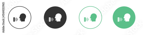 Voice control icon vector pictogram for ui ux interface elements