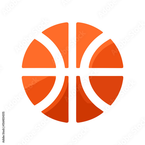 Vibrant orange basketball graphic with dynamic lines, ideal for sports-related designs