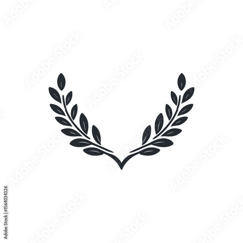 Elegant laurel wreath design symbolizing victory and achievement, suitable for awards