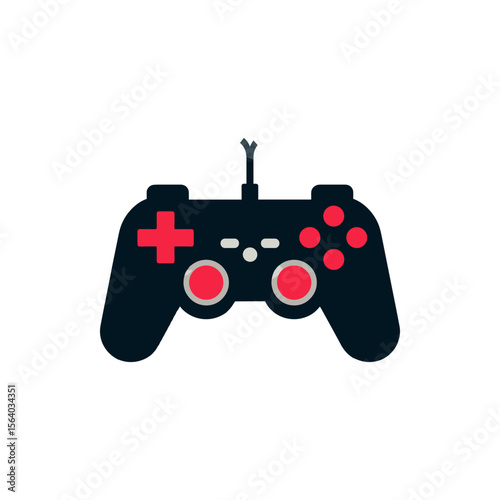 A modern gaming controller with vibrant buttons, set against a clean, minimalistic background