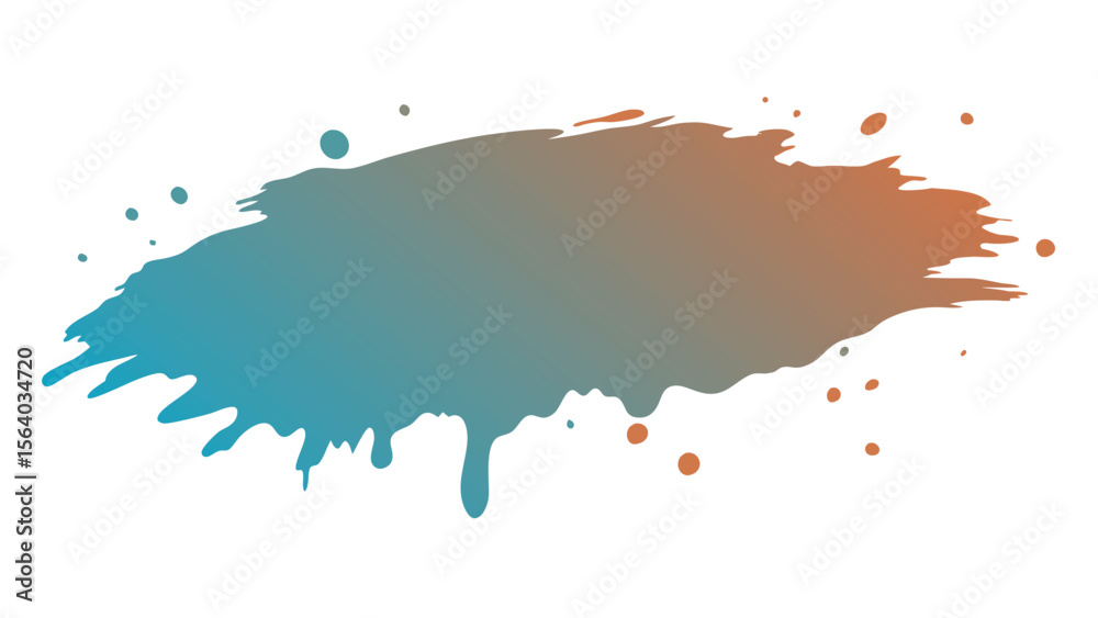 Obraz premium Gradient color splatter design element isolated on white background with transparency