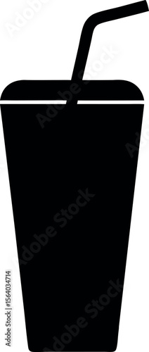 Soft drinks silhouette icon on white background