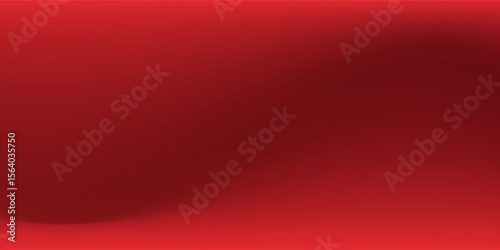 Abstract red gradient background, light and shadow on the backdrop with dimensions, hot tone wall with intense color, horizontal wallpaper.