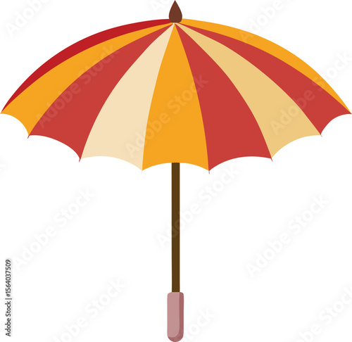 colorful umbrella isolated on transparent background, colorful umbrella