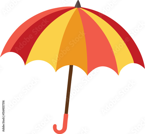 colorful umbrella isolated on transparent background, colorful umbrella