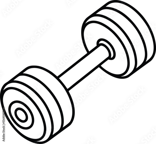 dumbbell weights isolated on white