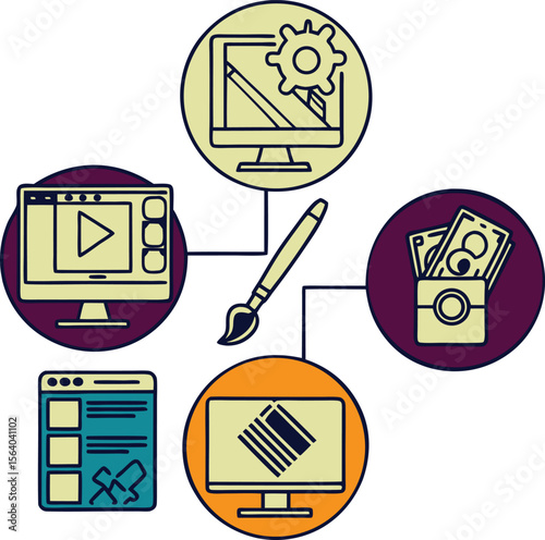 Vector Icon Shopping and E-commerce Icon Set for Web and Retail Use