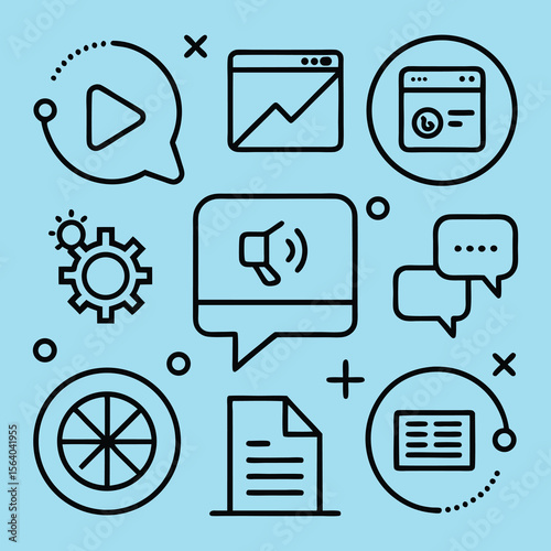 Vector Icon Shopping and E-commerce Icon Set for Web and Retail Use