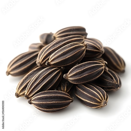 Wallpaper Mural Close-up image of a pile of roasted sunflower seeds against a clean white backdrop for healthy snacking Torontodigital.ca
