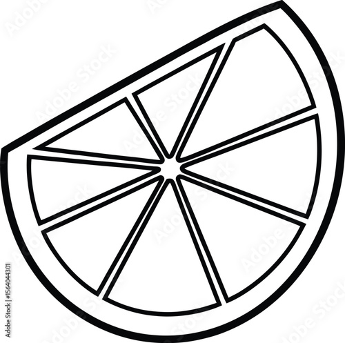 lemon slice on white background