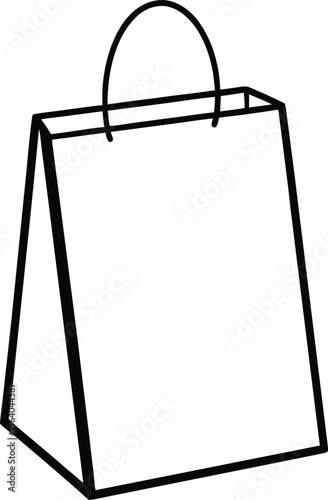 vector illustration of a blank paper bag