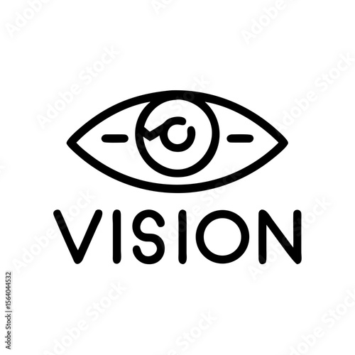 Vision chart icon with letters — ophthalmology, transparent background