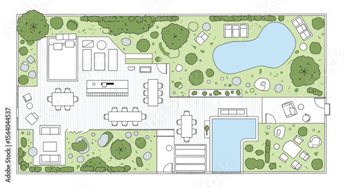 Contemporary Residence Design Featuring Open Plan Living Spaces Seamless Outdoor Integration and Recreational Water Features
