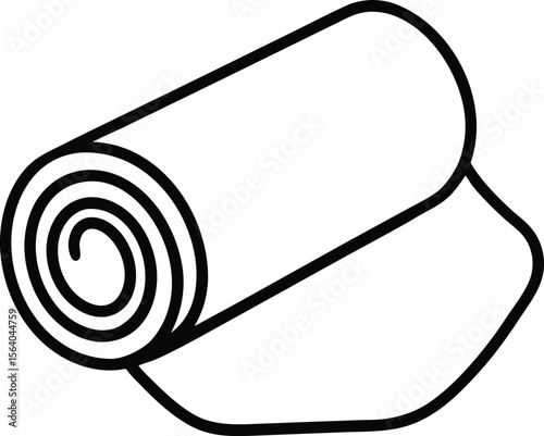 vector illustration of a black and white paper clip