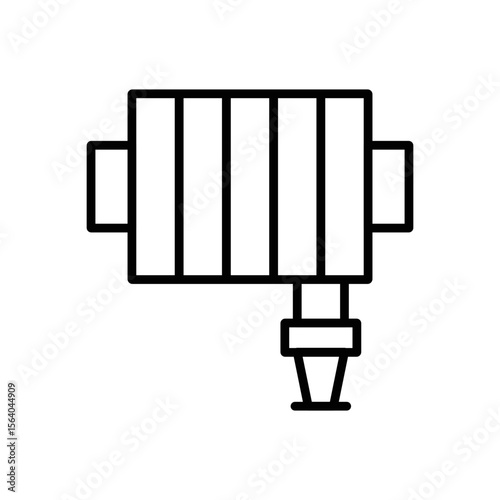 Radiator Heater Icon Vector. Radiator Heating Logo