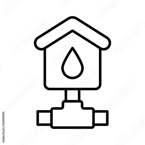 Water Pressure Regulator Icon Vector. Water Regulator Logo.
