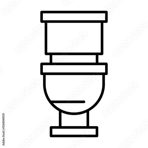 Flush Valve Toilet Icon Vector. Flush Toilet Logo.