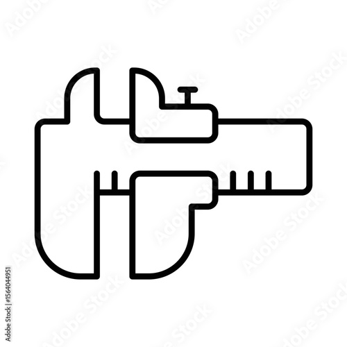 Pipe Clamp Wrench Icon Vector. Pipe Clamp Tool Logo