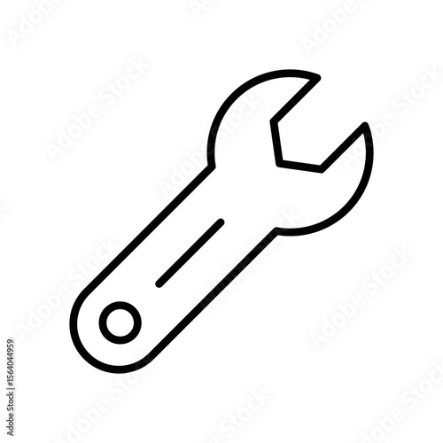 Open-End Wrench Icon Vector.