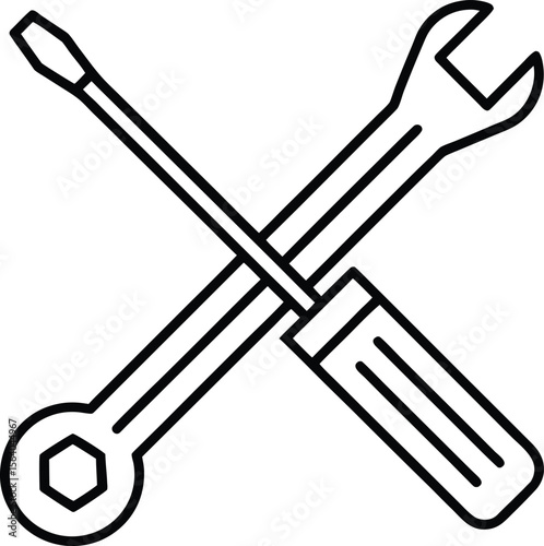 wrench and screwdriver