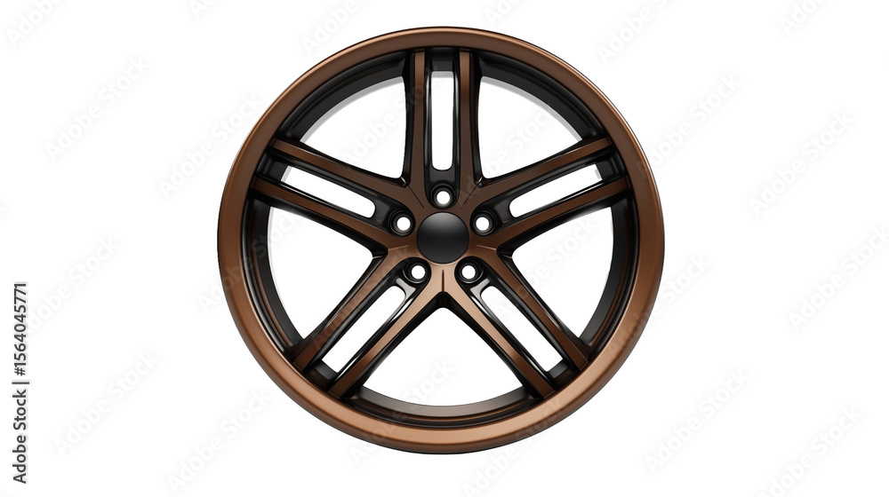 Obraz premium brown wheel rim isolated on white background , transparent png 