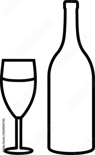 bottle and glass of wine