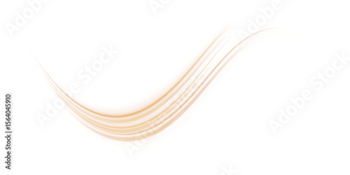 Vector PNG white abstract background with yellow gold glow, blurred light lines, waves. Bright sparkling speed line for futuristic design and banner. Energy flow tunnel.