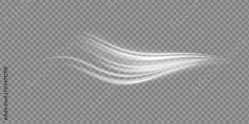 Stream of fresh wind png. Imitation of the exit of cold air from the air conditioner. Cold winter wind texture. Holiday vector blizzard. Christmas effect of a cold blizzard. Vector PNG.