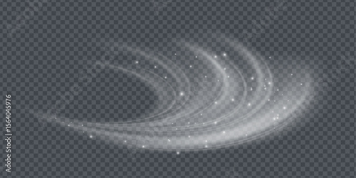 Stream of fresh wind png. Imitation of the exit of cold air from the air conditioner. Cold winter wind texture. Holiday vector blizzard. Christmas effect of a cold blizzard. Vector PNG.