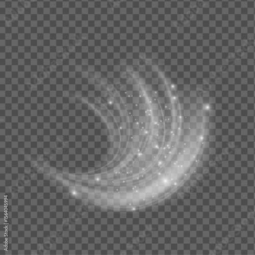 Stream of fresh wind png. Imitation of the exit of cold air from the air conditioner. Cold winter wind texture. Holiday vector blizzard. Christmas effect of a cold blizzard. Vector PNG.