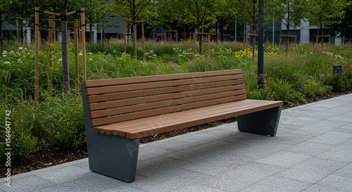 Street Furniture Modern Outdoor Park Bench Sustainable Design for Public Spaces