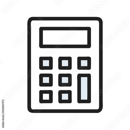 calculator isolated on white background