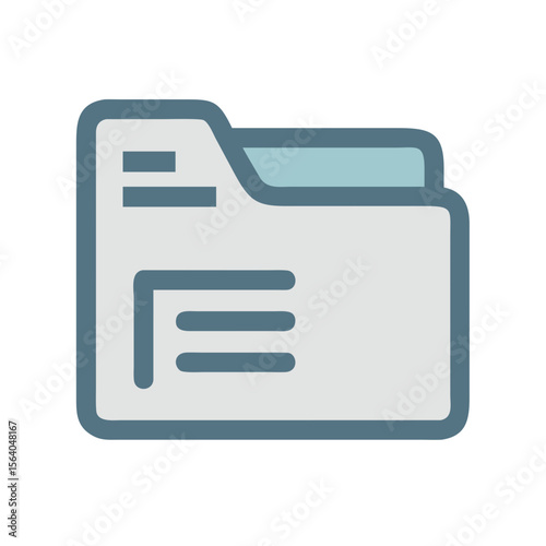 vector file folder icon on white background