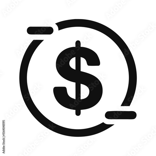 dollar symbol on a white background