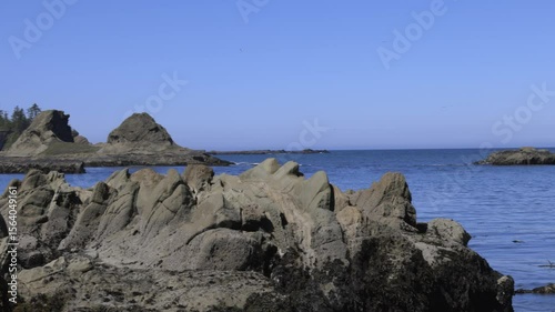 Rocky coast on the Pacific Ocean