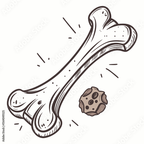 Dog Bone  icon celebrating pets with fun, colorful, and loveable graphic