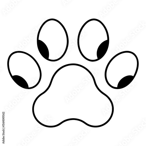 Dog Paw Print  icon celebrating pets with fun, colorful, and loveable graphic