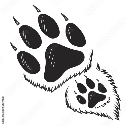 Dog Paw Print  icon celebrating pets with fun, colorful, and loveable graphic