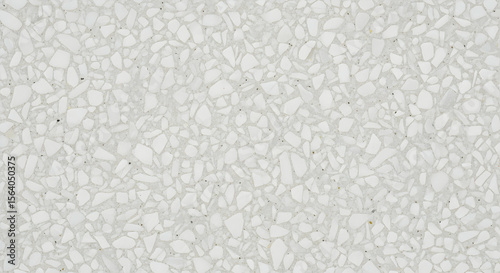 White terrazzo texture with small light gray chips scattered evenly, ideal for modern flooring, countertops, and decorative surfaces.

