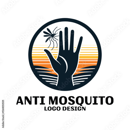 Anti Mosquito Vector Logo Design