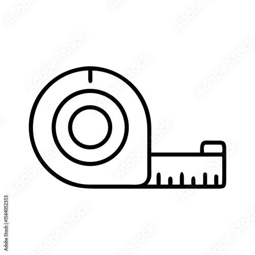 Measuring tape icon vector illustration for construction renovation and diy projects design 90 on transparent background