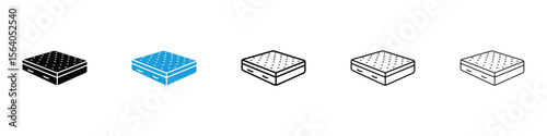 Mattress icon in Editable stroke and solid flat vector pack