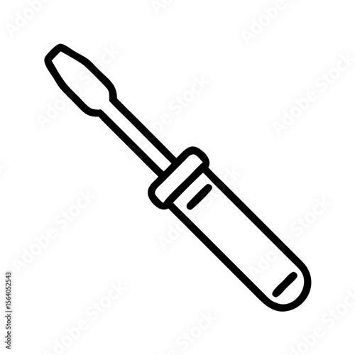 Screwdriver tool icon vector illustration for construction repair and diy projects design element on transparent background
