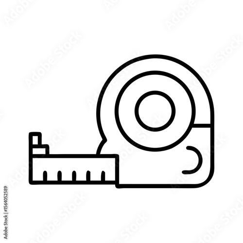 Measuring tape icon vector illustration for construction diy projects and design elements tools on transparent background