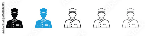 Принти на полотні Valet icon in Editable stroke and solid flat vector pack