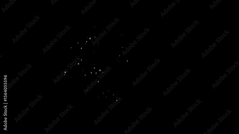 Particle magic tail sparkling glitter star dust trail loop Animation video with alpha channel. Gold glittering star dust trail sparkling particles black background. 4k