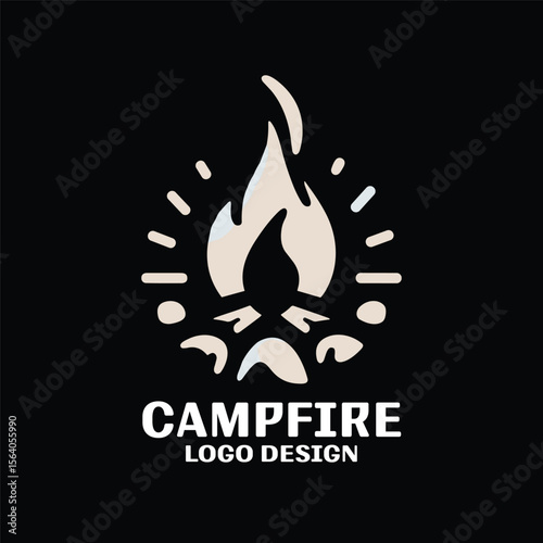 CampFire Vector Logo Design 
