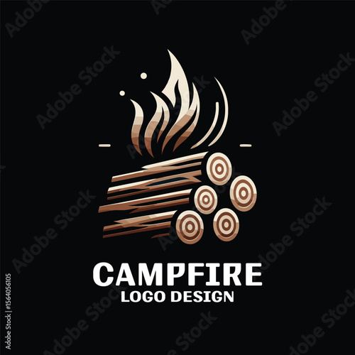 CampFire Vector Logo Design 