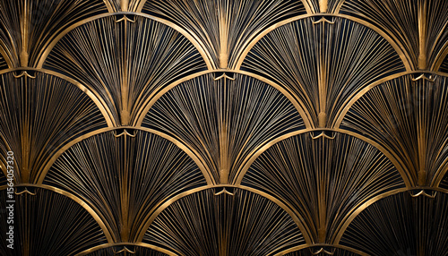 abstract art deco great gatsby 1920s geometric architecture background retro vintage black gold and silver roaring 20s texture