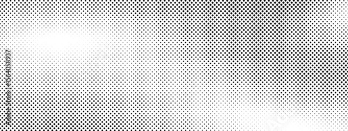 Halftone faded gradient texture. Grunge halftone grit background. White and black sand noise wallpaper. Retro pixilated vector backdrop